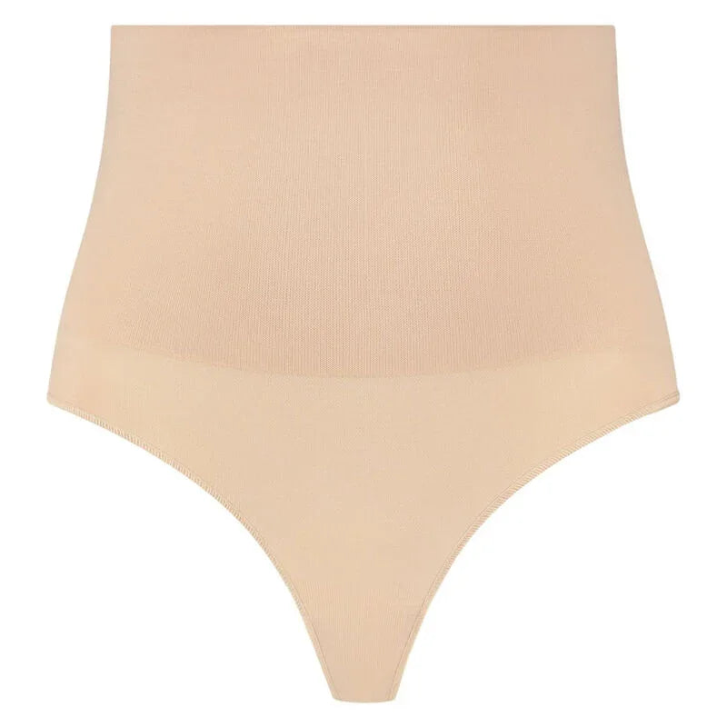BYE-BRA - FAJA SIN COSTURAS ESTILO TANGA BEIGE TALLA S - Nuvica