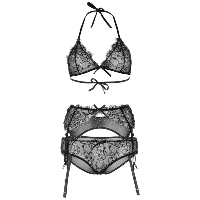 LEG AVENUE - SET DE TRES PIEZAS CON BRILLANTES M - Nuvica