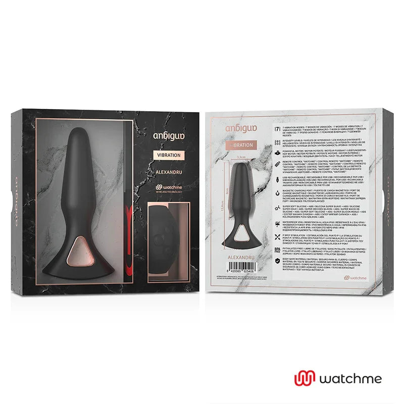 ANBIGUO - WATCHME CONTROL REMOTO VIBRADOR PLUG ANAL ALEXANDRU - Nuvica