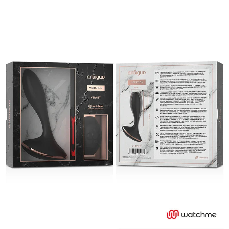 ANBIGUO - WATCHME CONTROL REMOTO VIBRADOR PLUG ANAL VERNET - Nuvica