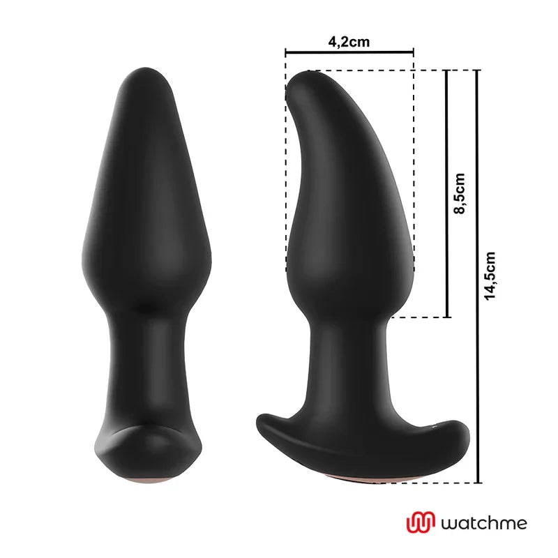 ANBIGUO - WATCHME CONTROL REMOTO PLUG ANAL VIBRADOR CON ROTACIÓN DE PERLAS AMADEUS - Nuvica