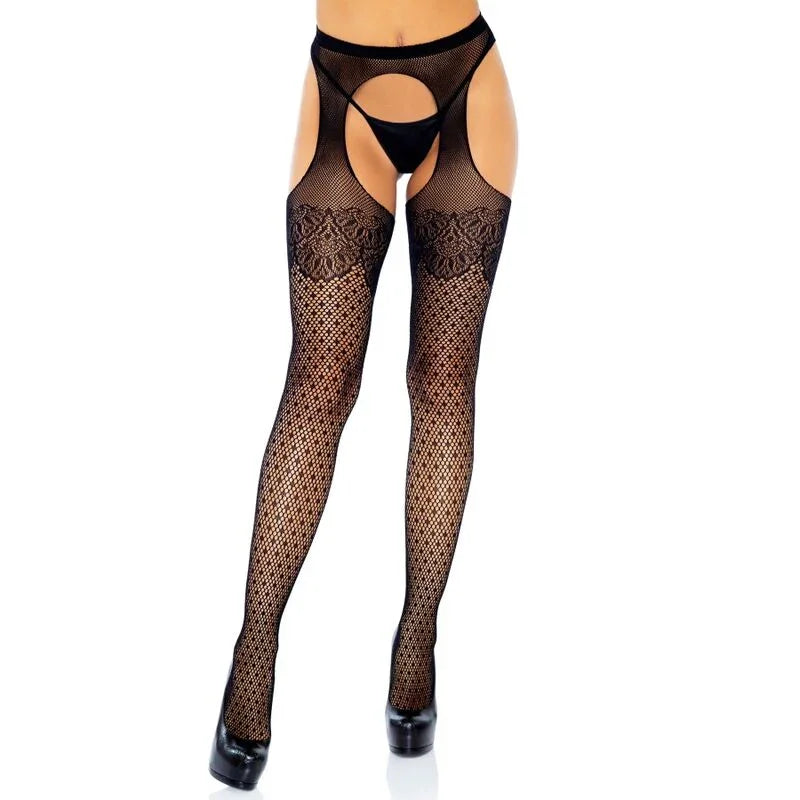 LEG AVENUE - MEDIAS CUERPO DE RED Y PUNTITOS TALLA ÚNICA - Nuvica