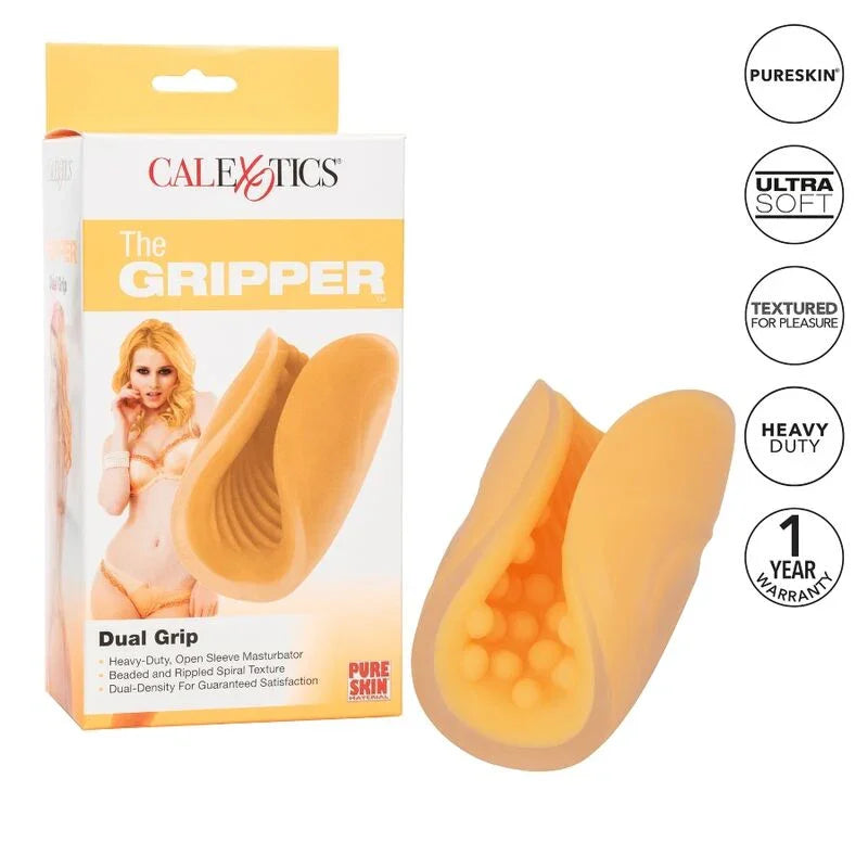 CALEXOTICS - BEADED GRIP MASTURBADOR TEXTURADO NARANJA - Nuvica