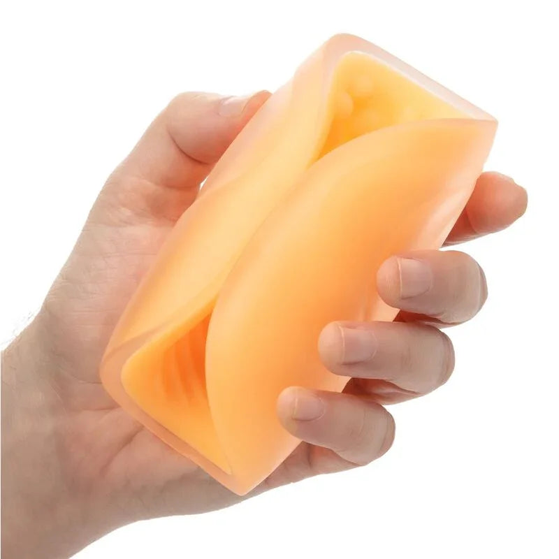 CALEXOTICS - BEADED GRIP MASTURBADOR TEXTURADO NARANJA - Nuvica