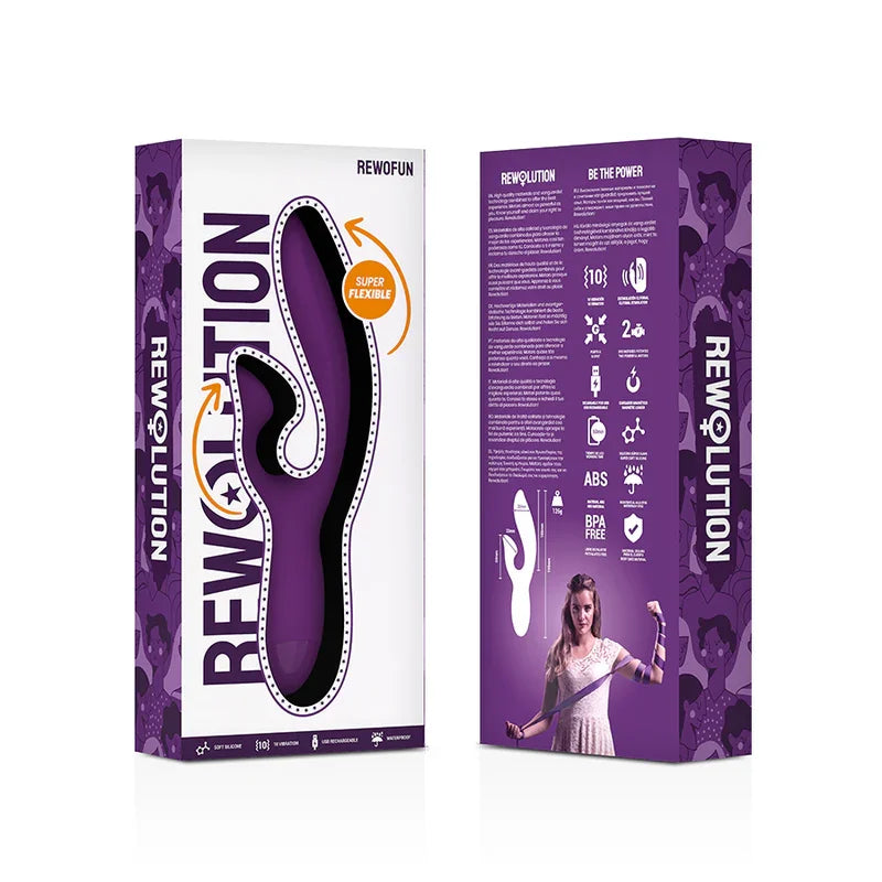 REWOLUTION - REWOFUN VIBRADOR FLEXIBLE CON RABBIT - Nuvica