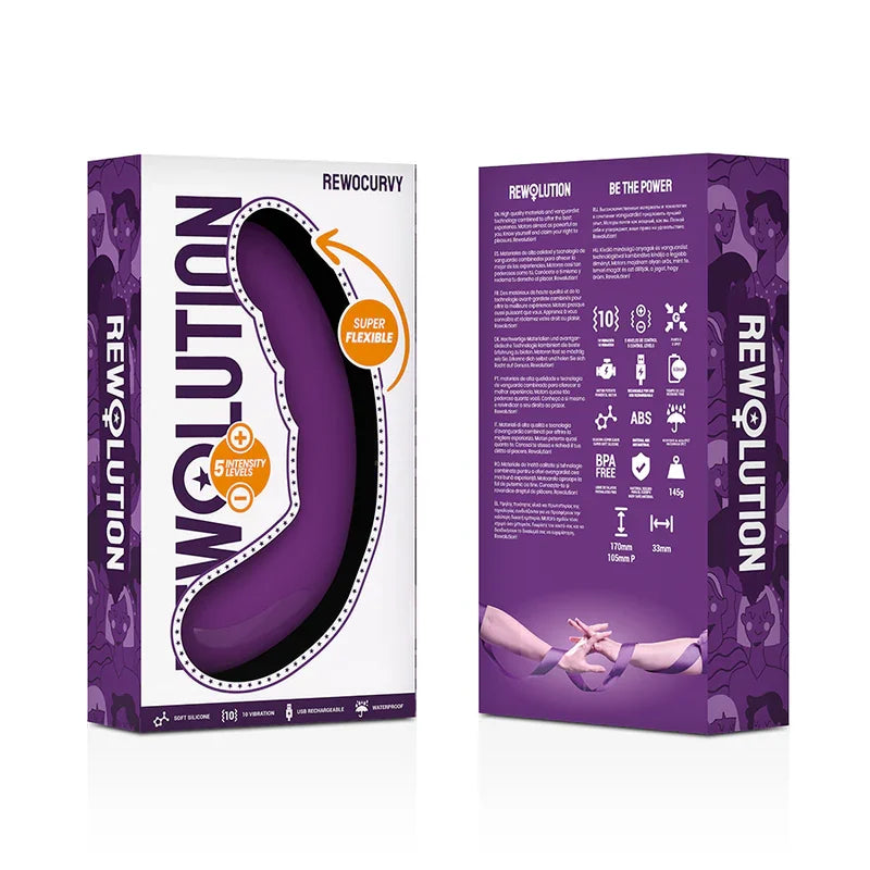 REWOLUTION - REWOCURVY VIBRADOR FLEXIBLE RECARGABLE - Nuvica