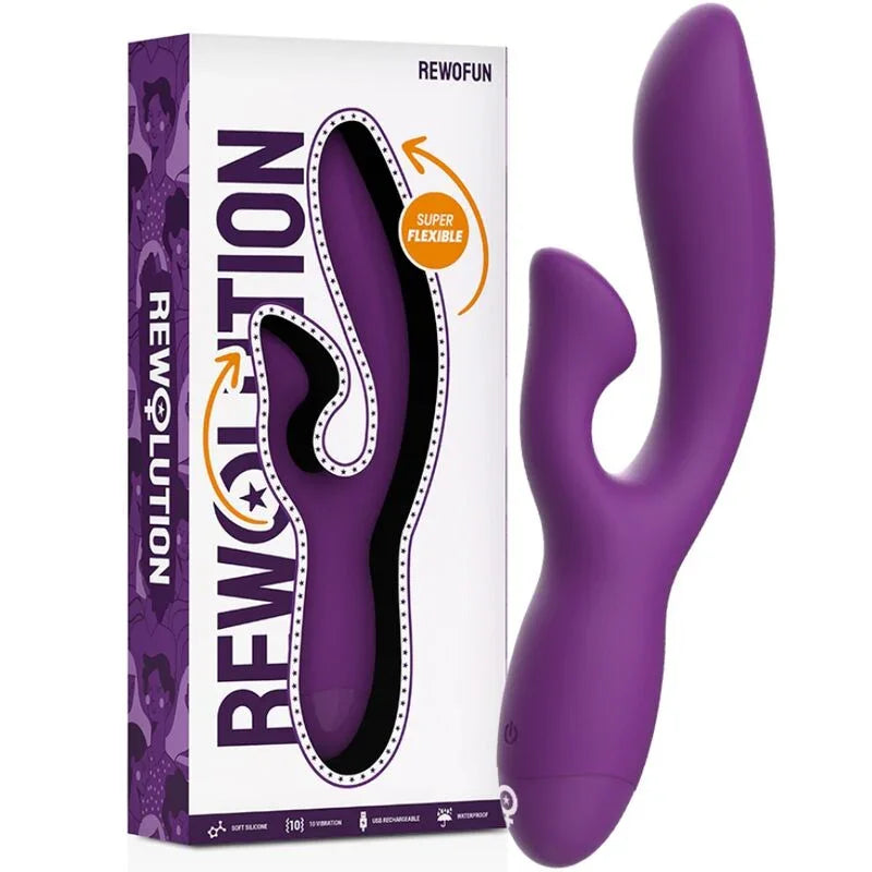 REWOLUTION - REWOFUN VIBRADOR FLEXIBLE CON RABBIT - Nuvica
