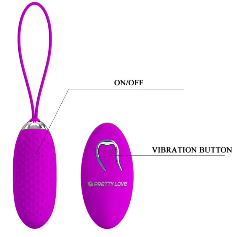 PRETTY LOVE - JOANNA HUEVO VIBRADOR CONTROL REMOTO 12 MODOS - Nuvica