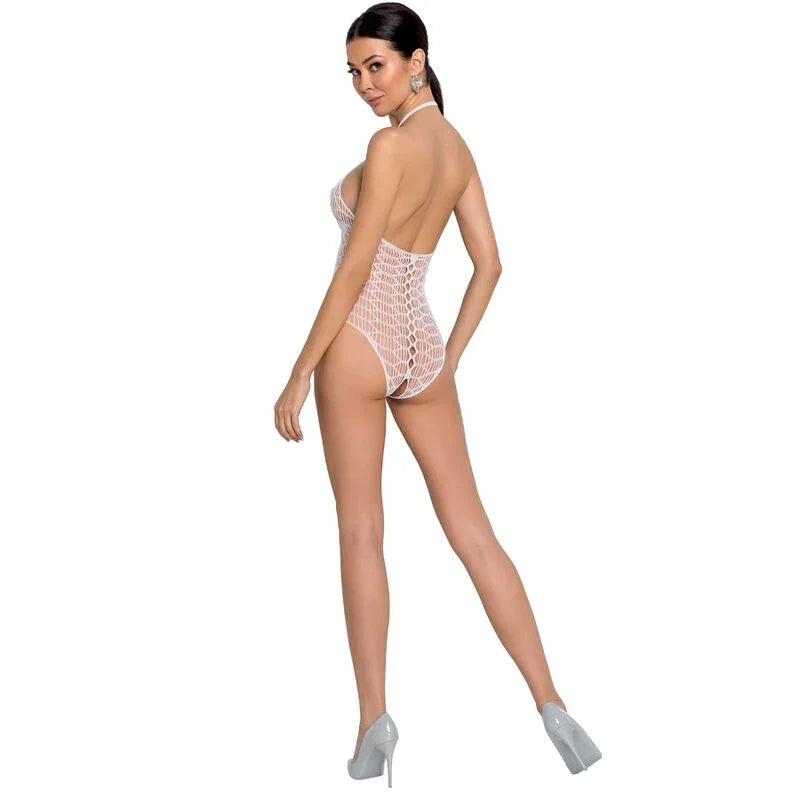 PASSION - WOMAN BS087 BODYSTOCKING BLANCO TALLA ÚNICA - Nuvica