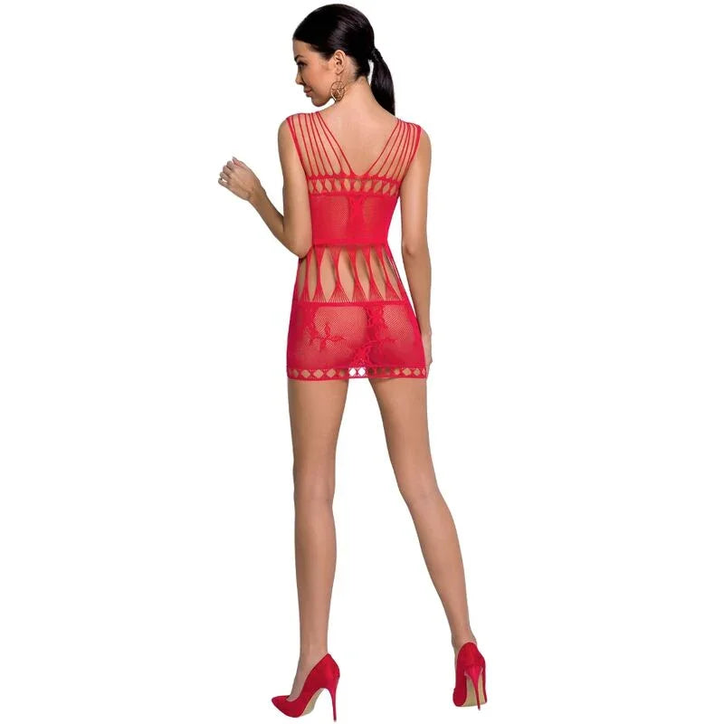 PASSION - WOMAN BS090 BODYSTOCKING ROJO TALLA ÚNICA - Nuvica