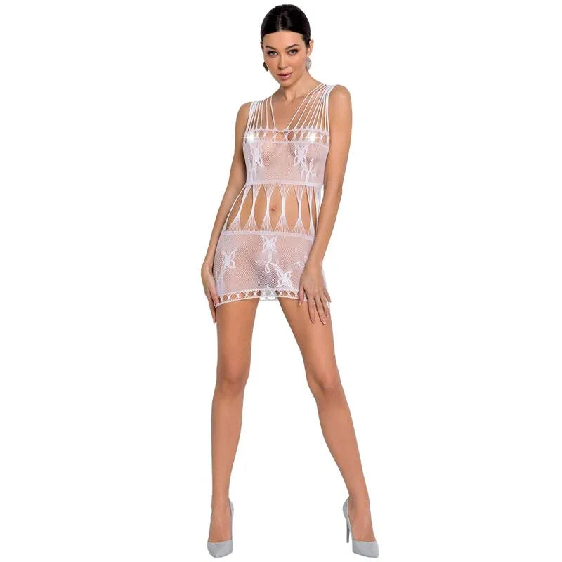 PASSION - WOMAN BS090 BODYSTOCKING BLANCO TALLA ÚNICA - Nuvica