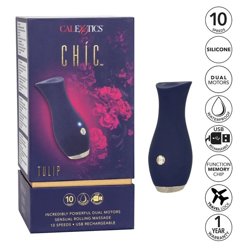 CALEXOTICS - CHIC TULIP MASAJEADOR AZUL - Nuvica