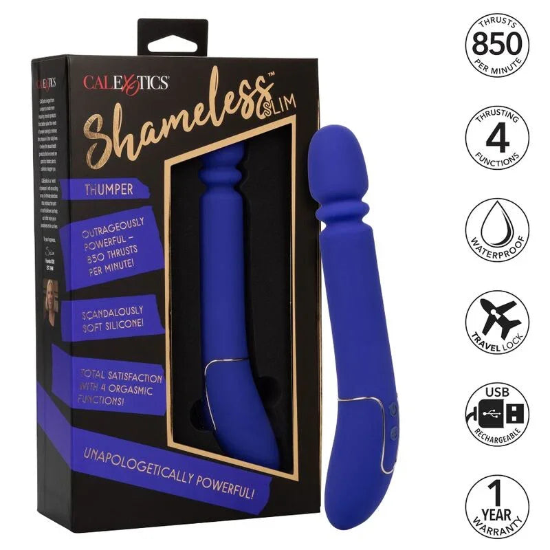 CALEXOTICS - SHAMELESS SLIM THUMPER MASAJEADOR AZUL - Nuvica