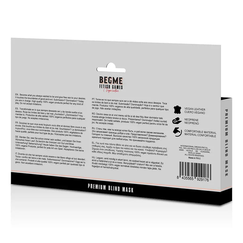 BEGME - BLACK EDITION ANTIFAZ ELÁSTICO CON FORRO DE NEOPRENO - Nuvica