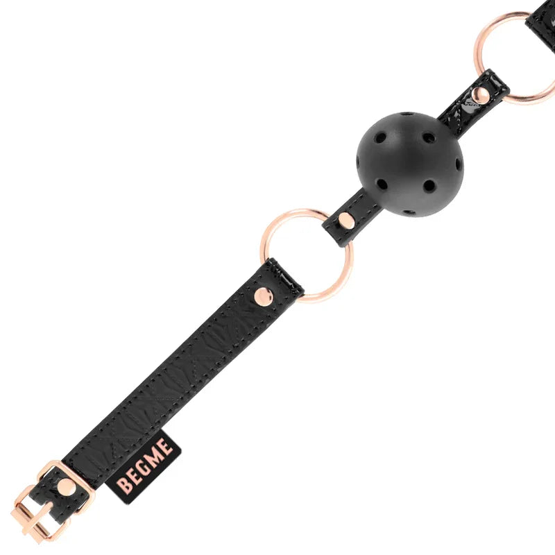 BEGME - BLACK EDITION MORDAZA CUERO VEGANO - Nuvica