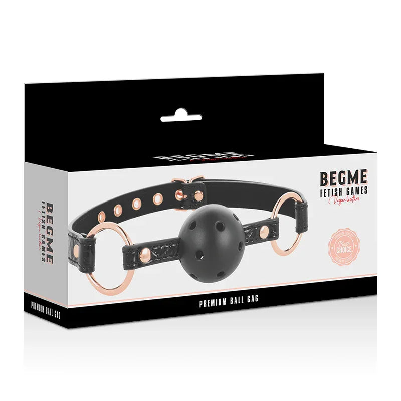 BEGME - BLACK EDITION MORDAZA CUERO VEGANO - Nuvica