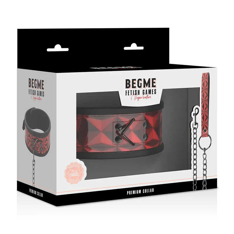 BEGME - RED EDITION COLLAR CUERO VEGANO CON FORRO DE NEOPRENO - Nuvica