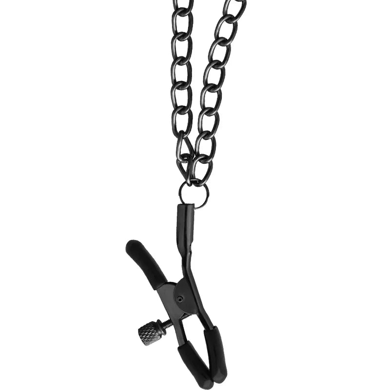 BEGME - RED EDITION COLLAR CON CADENAS Y PINZAS PEZONES CON FORRO DE NEOPRENO - Nuvica