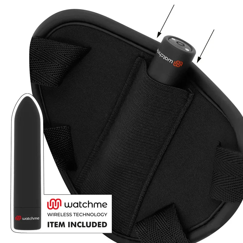 FETISH SUBMISSIVE CYBER STRAP - ARNÉS CON DILDO Y BALA CONTROL REMOTO TECNOLOGÍA WATCHME L - Nuvica