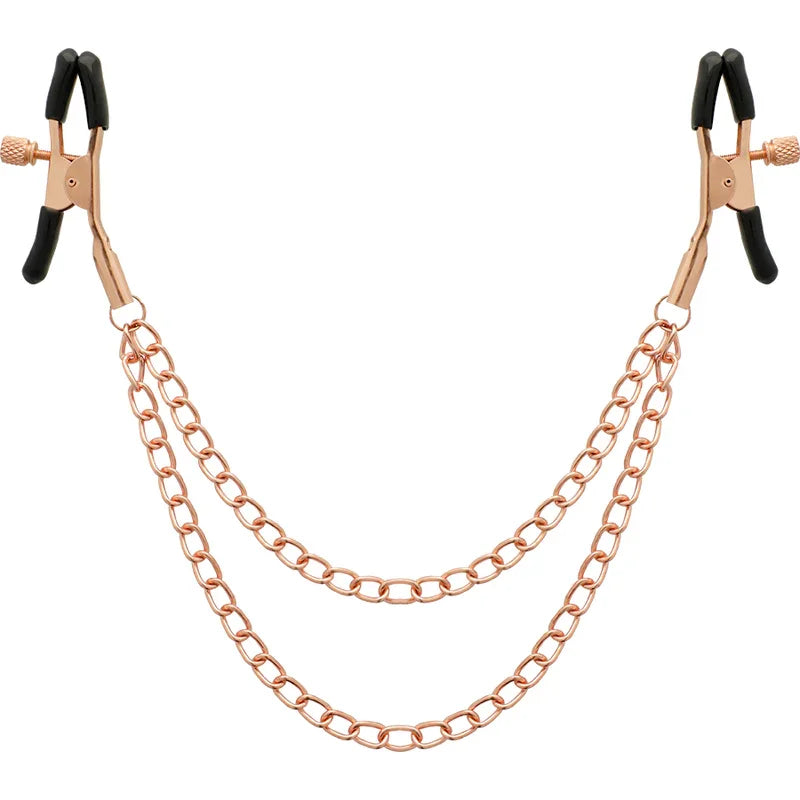 COQUETTE CHIC DESIRE - FANTASY PINZAS METALICAS PEZONES CON CADENA - Nuvica