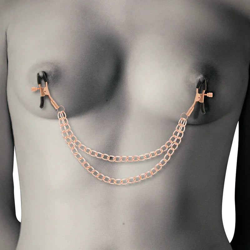 COQUETTE CHIC DESIRE - FANTASY PINZAS METALICAS PEZONES CON CADENA - Nuvica