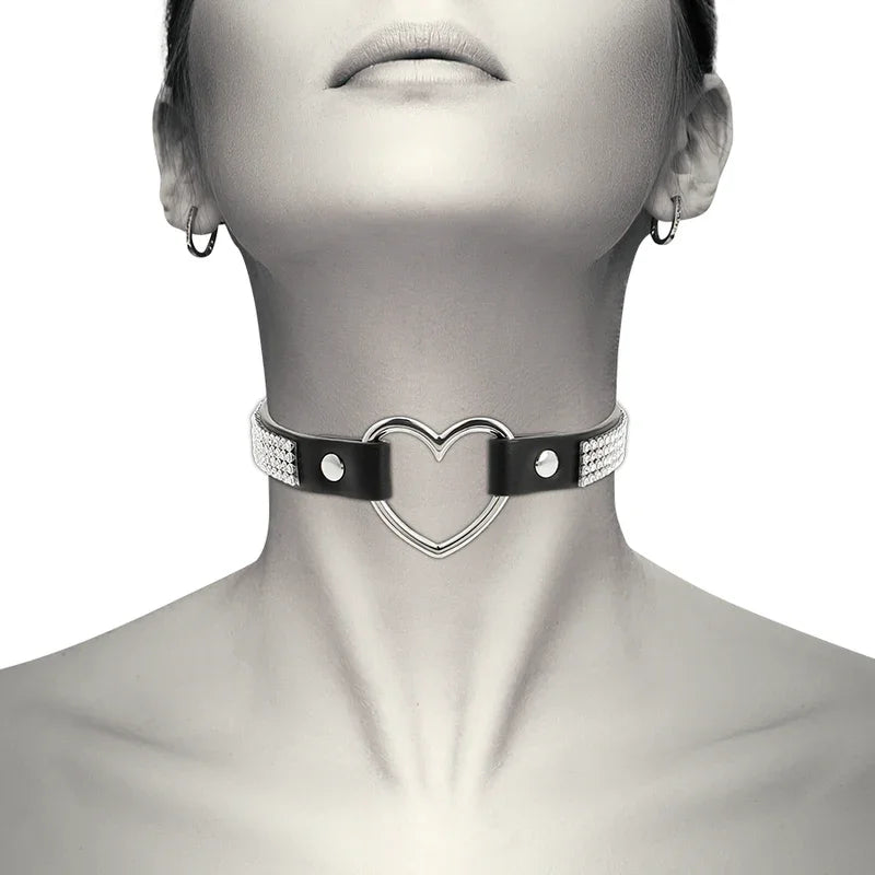 COQUETTE CHIC DESIRE - CHOKER CUERO VEGANO CORAZON - Nuvica