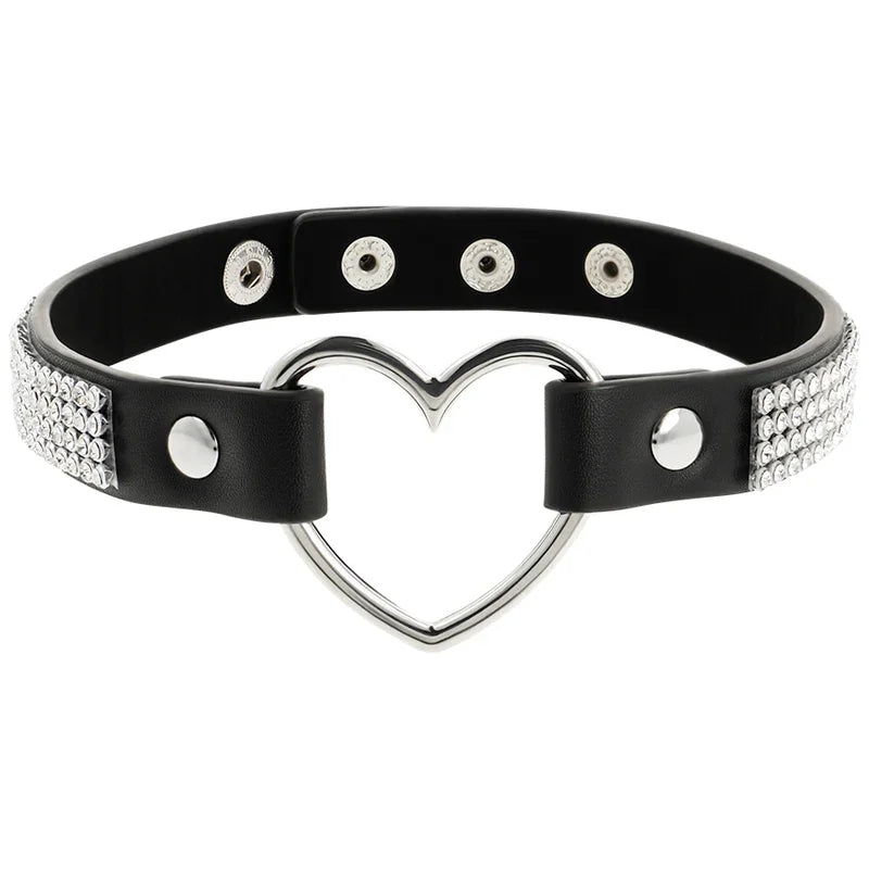 COQUETTE CHIC DESIRE - CHOKER CUERO VEGANO CORAZON - Nuvica