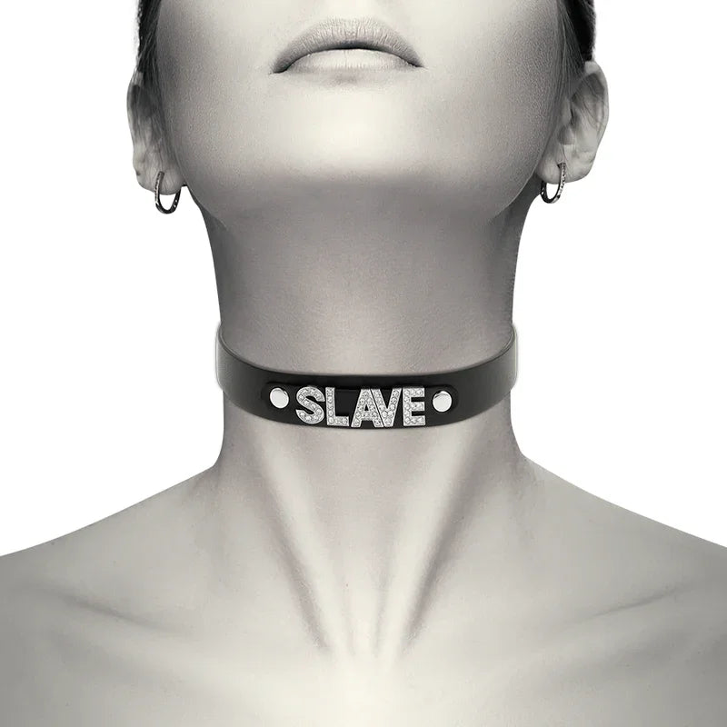 COQUETTE CHIC DESIRE - CHOKER CUERO VEGANO SLAVE - Nuvica