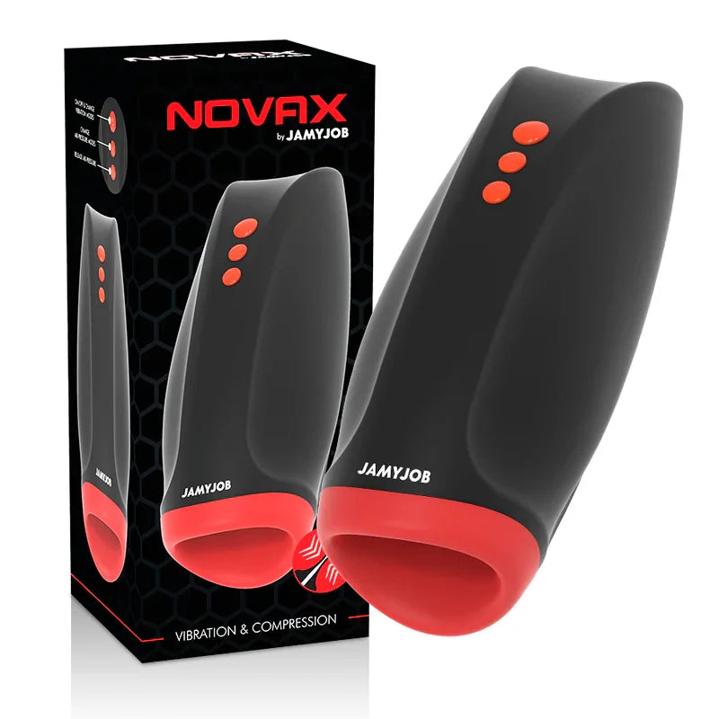 JAMYJOB - NOVAX MASTURBADOR CON VIBRACIÓN Y COMPRESIÓN - Nuvica