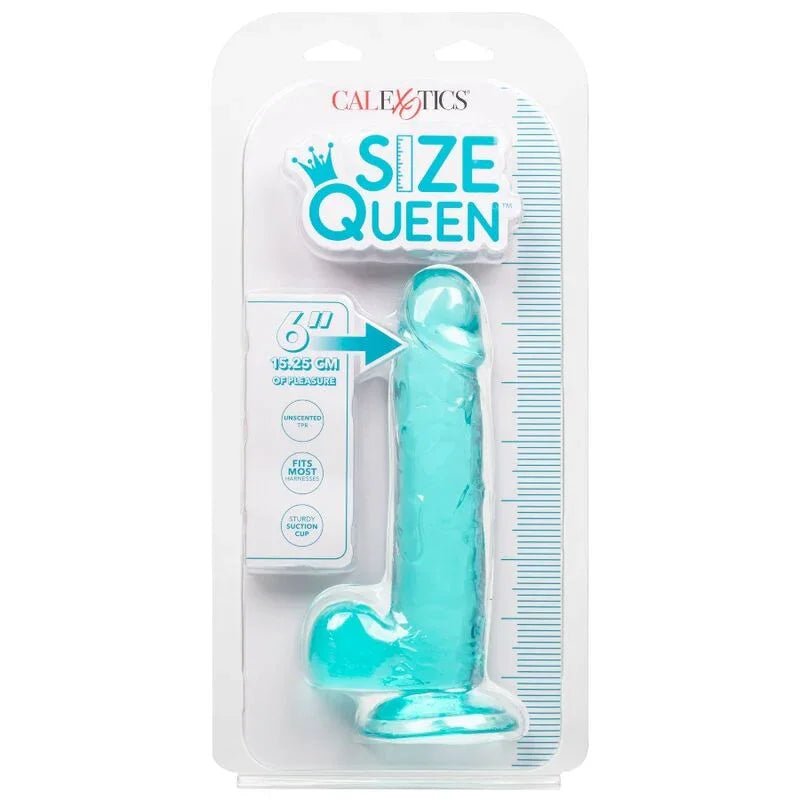 CALEXOTICS - SIZE QUEEN DILDO AZUL 15.3 CM - Nuvica