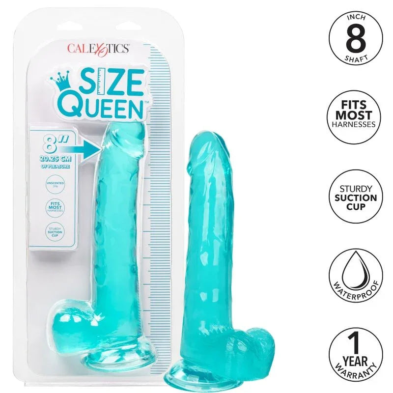 CALEXOTICS - SIZE QUEEN DILDO AZUL 20.3 CM - Nuvica