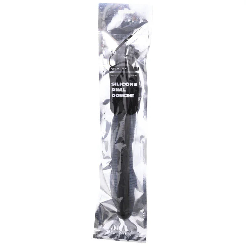 ALL BLACK - DUCHA ANAL SILICONA SISTEMA STOPPER 27 CM - Nuvica