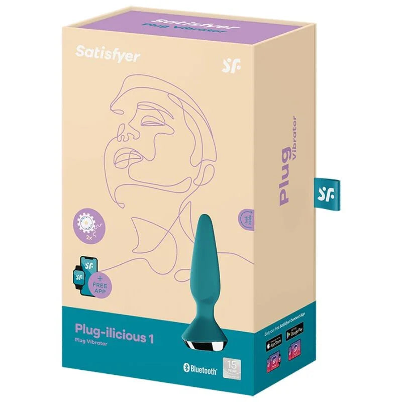 SATISFYER - PLUG ILICIOUS 1 PLUG VIBRADOR VERDE - Nuvica