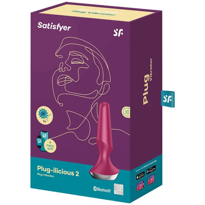 SATISFYER - PLUG ILICIOUS 2 PLUG VIBRADOR BERRY - Nuvica
