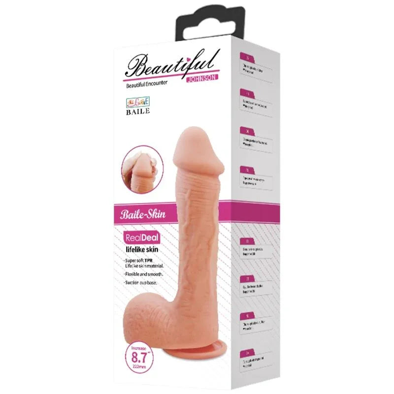BAILE - DILDO JOHNSON PIEL REALISTA 22 CM - Nuvica