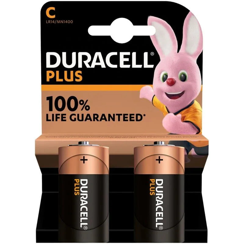 DURACELL - PLUS POWER PILA ALCALINA C LR14 BLISTER*2 - Nuvica