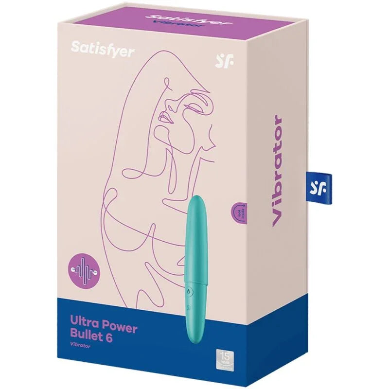 SATISFYER - ULTRA POWER BULLET 6 BALA VIBRADORA TURQUESA - Nuvica