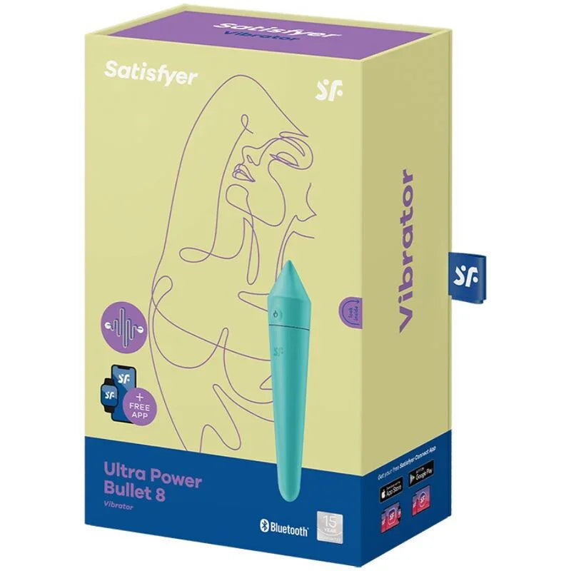 SATISFYER - ULTRA POWER BULLET 8 BALA VIBRADORA TURQUESA - Nuvica