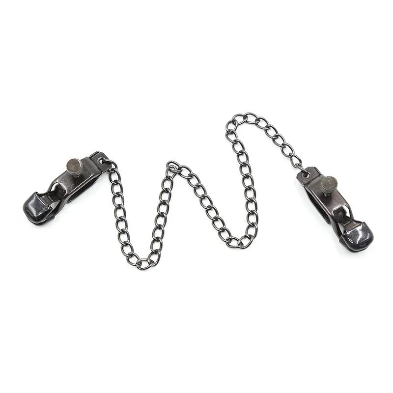 OHMAMA FETISH - PINZAS METAL CON CADENA NEGRO - Nuvica