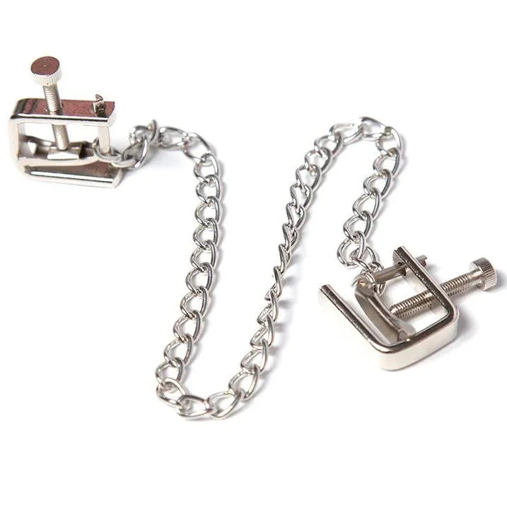 OHMAMA FETISH - PINZAS METALICAS TORNILLO CON CADENA - Nuvica