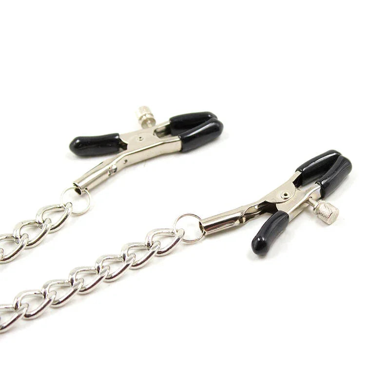 OHMAMA FETISH - 4 PINZAS PEZONES CON CADENAS - Nuvica