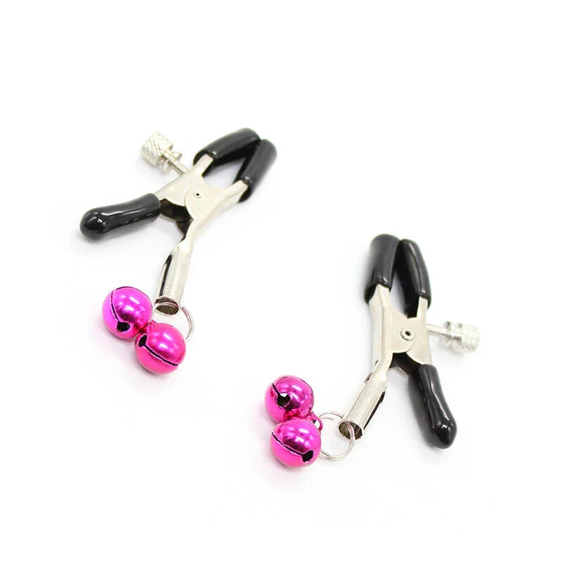 OHMAMA FETISH - PINZAS PEZONES CON CASCABEL ROSA - Nuvica