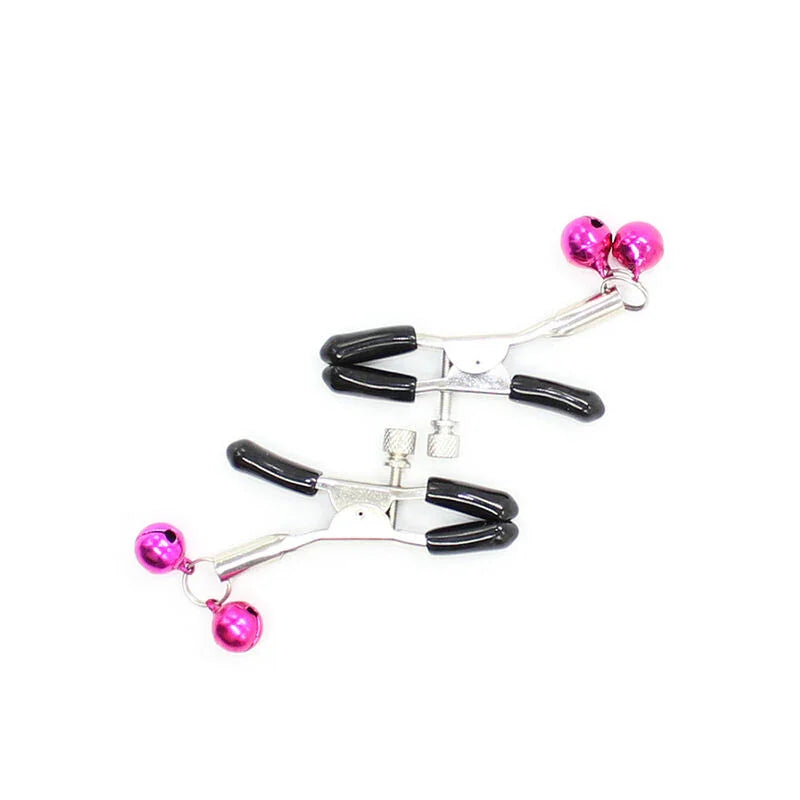 OHMAMA FETISH - PINZAS PEZONES CON CASCABEL ROSA - Nuvica