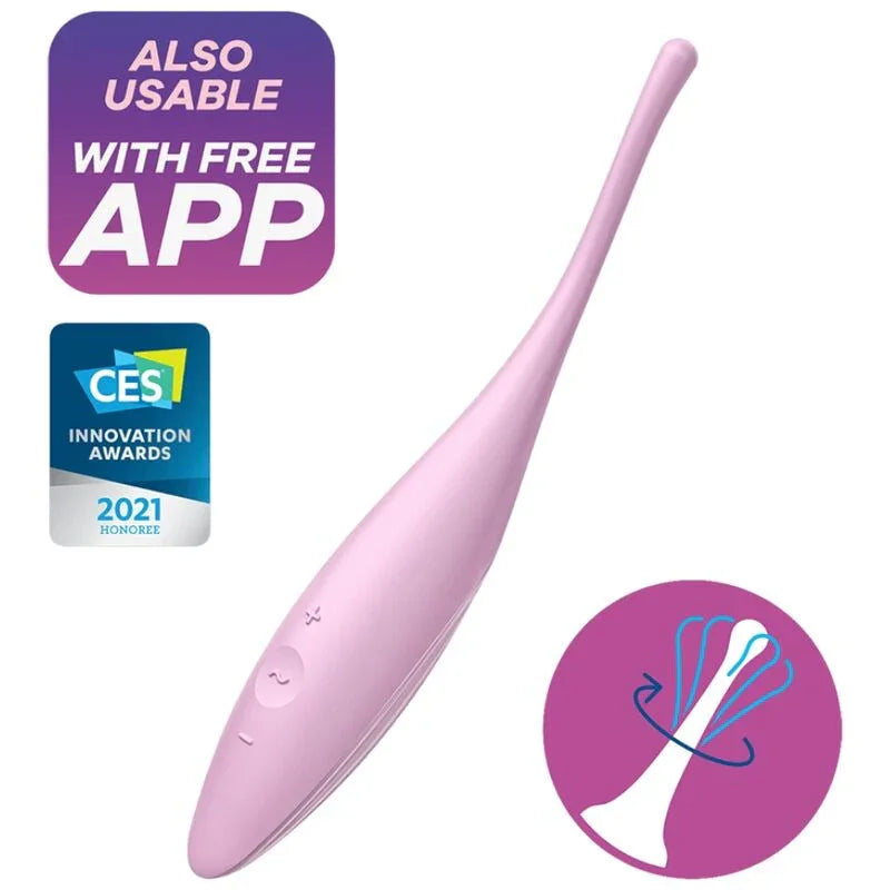 SATISFYER - TWIRLING JOY ESTIMULADOR CLITORIS ROSA - Nuvica