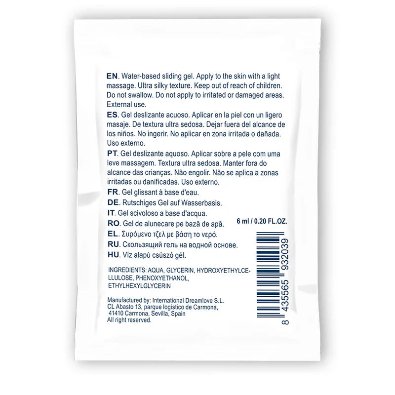 WATERFEEL - GEL DESLIZANTE BASE AGUA NEUTRO 6 ML - Nuvica