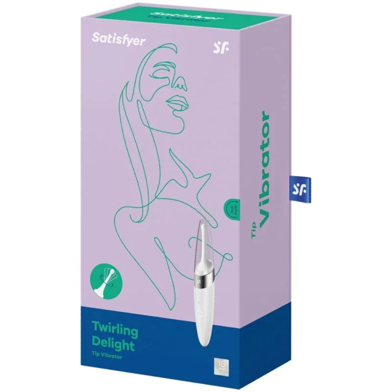 SATISFYER - TWIRLING DELIGHT ESTIMULADOR CLITORIS BLANCO - Nuvica