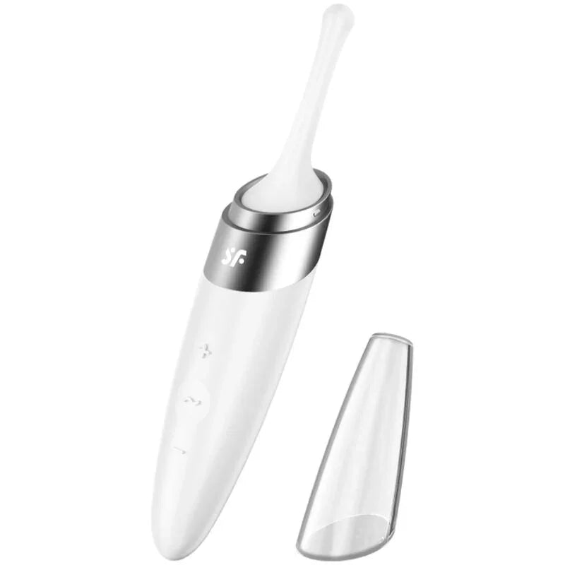 SATISFYER - TWIRLING DELIGHT ESTIMULADOR CLITORIS BLANCO - Nuvica