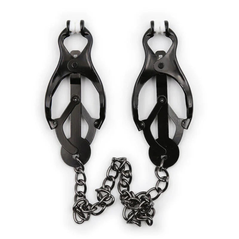 OHMAMA FETISH - PINZAS PEZONES JAPONEAS CON CADENA NEGRA - Nuvica