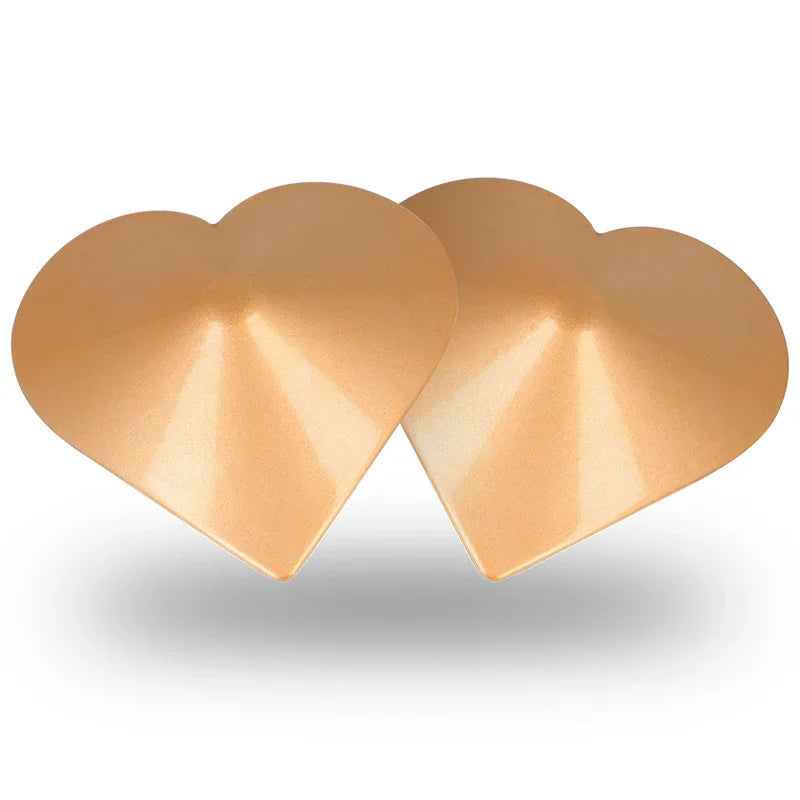 COQUETTE CHIC DESIRE - CUBRE PEZONES METAL CORAZONES DORADOS - Nuvica