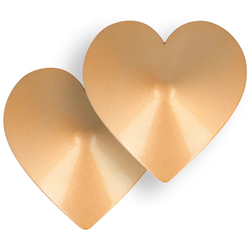 COQUETTE CHIC DESIRE - CUBRE PEZONES METAL CORAZONES DORADOS - Nuvica